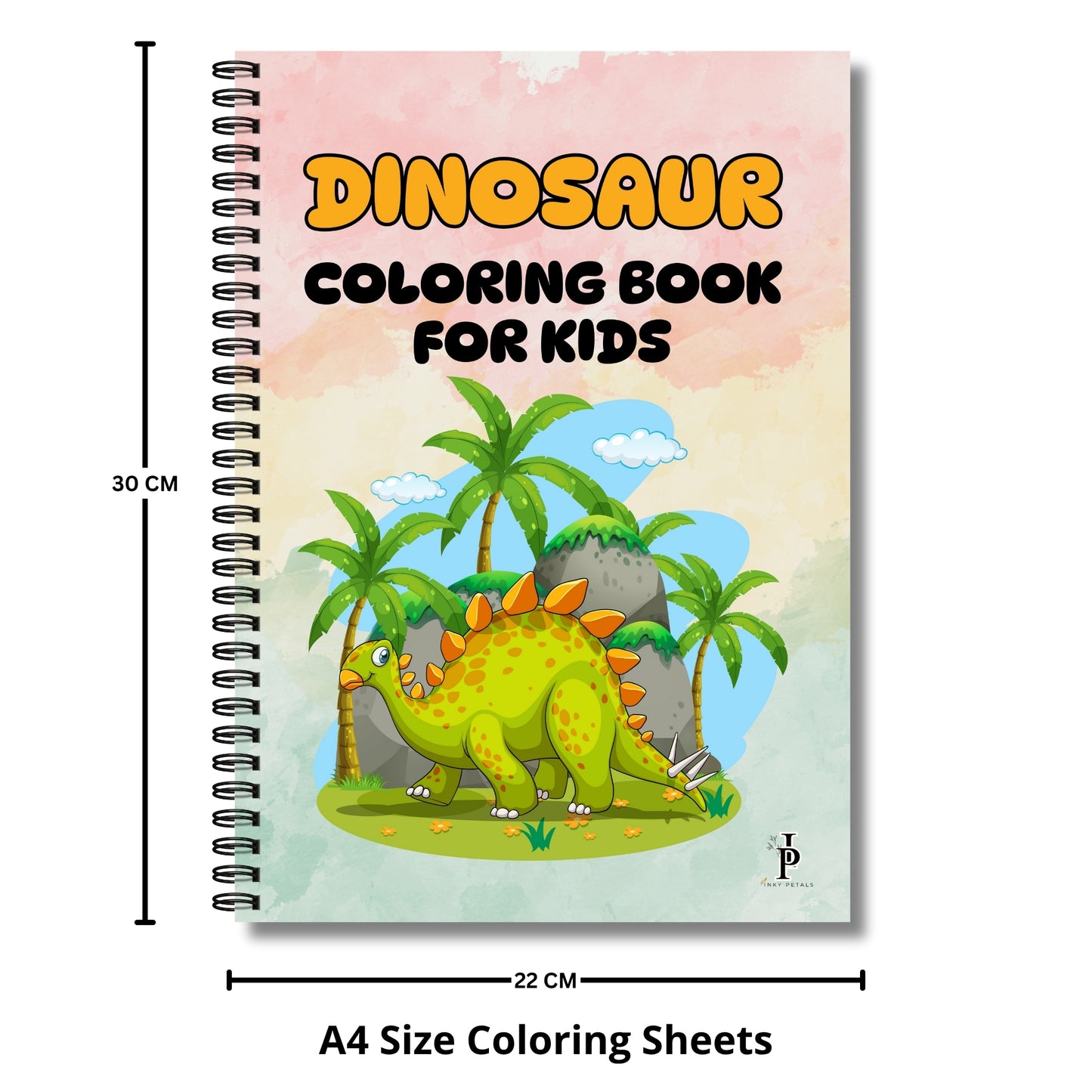 Inky Petals Kids Dinosaur Coloring Book – Fun & Easy Dino Designs for Creativity and Learning | 120 GSM Paper
