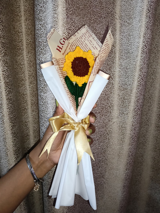A Single Sunflower that symbolizes happiness and warmth. Bright, beautiful, and perfect to bring joy and sunshine to someone’s day in a simple, elegant way.