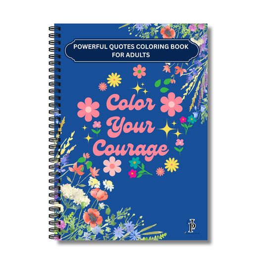 INKY PETALS: Motivational Coloring Book for Adults | Stress Relief and Relaxation | Thick 120 GSM Paper | IP-001